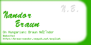 nandor braun business card